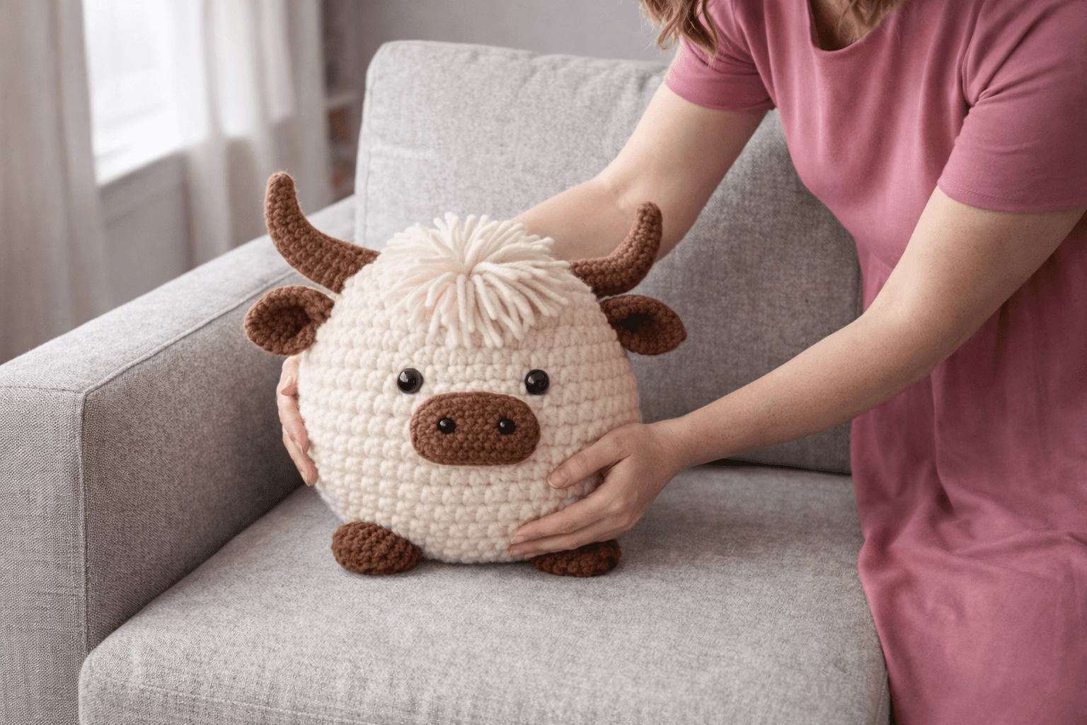 Cow Pillow Crochet Pattern