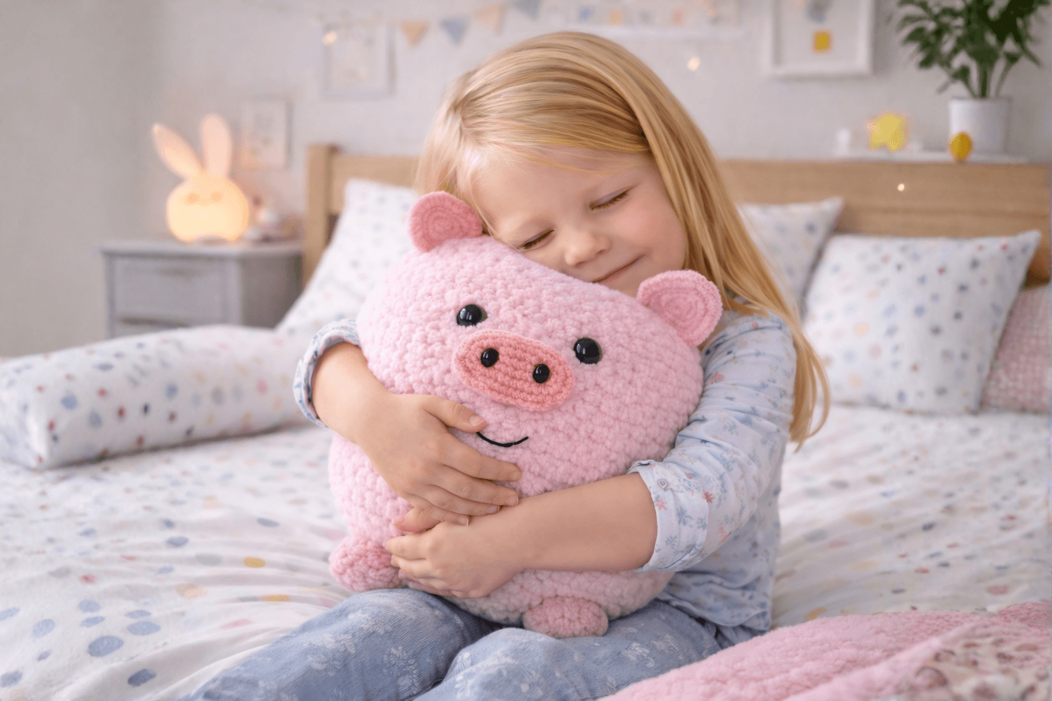 Pig Pillow (Round) Crochet Pattern