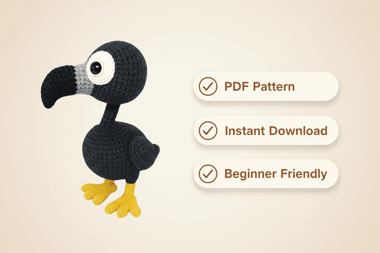 Crochet Dodo Bird Amigurumi Pattern