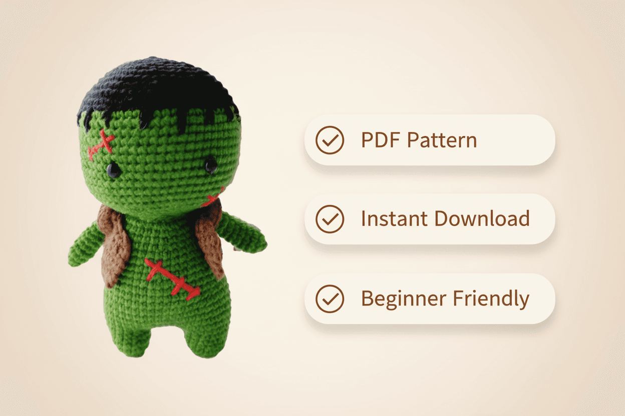 Frankenstein Amigurumi Crochet Pattern