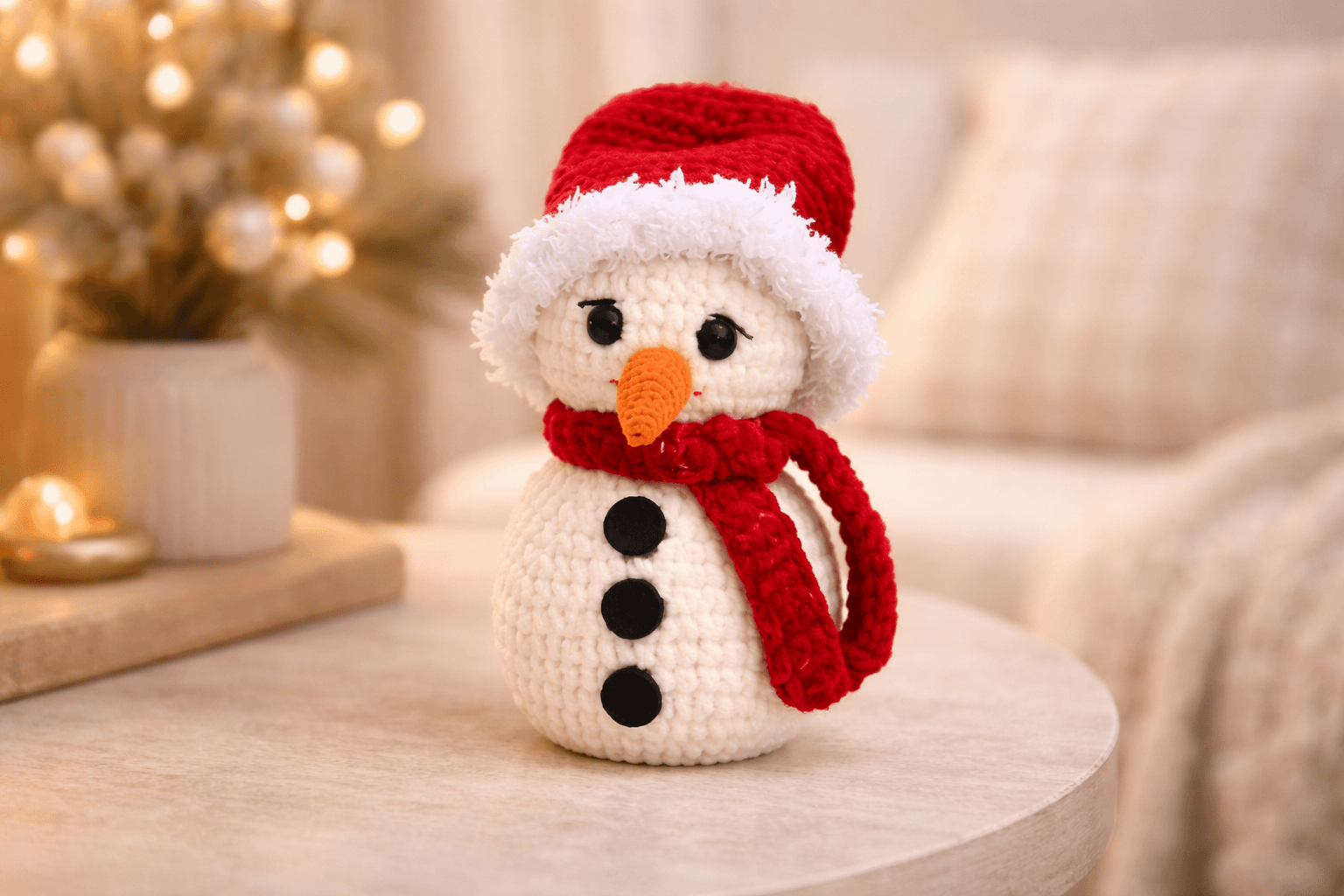 Little Snowman Amigurumi Crochet Pattern