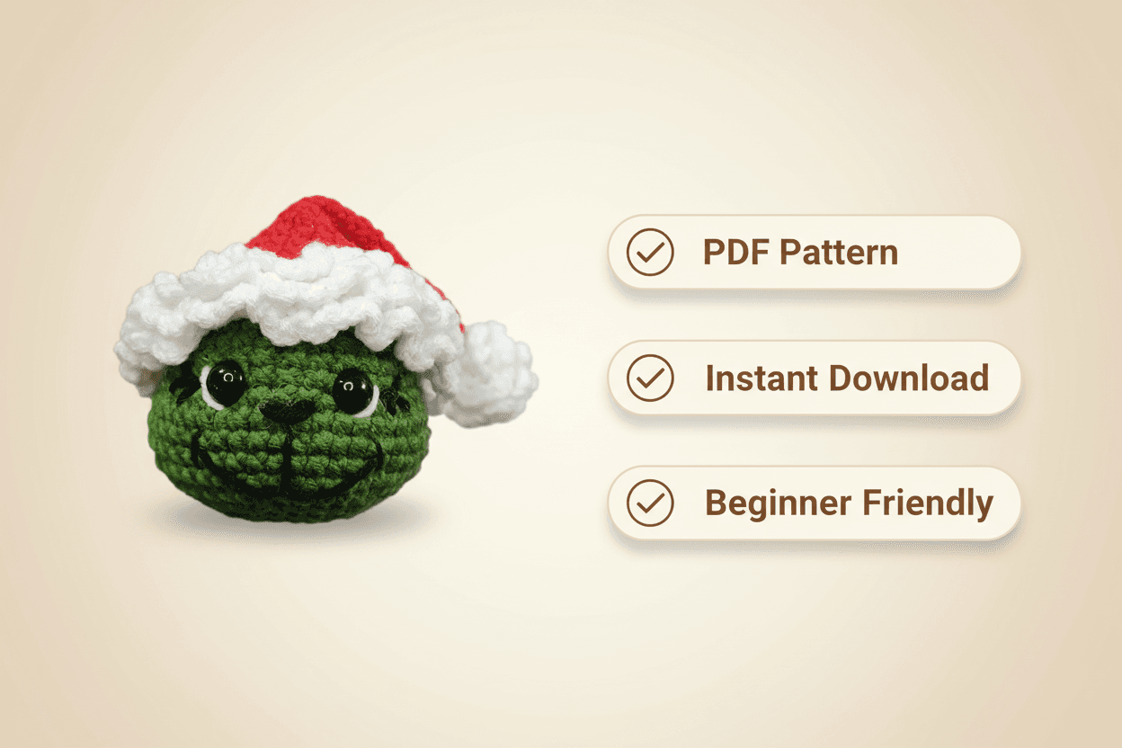 Grinch Amigurumi Crochet Pattern