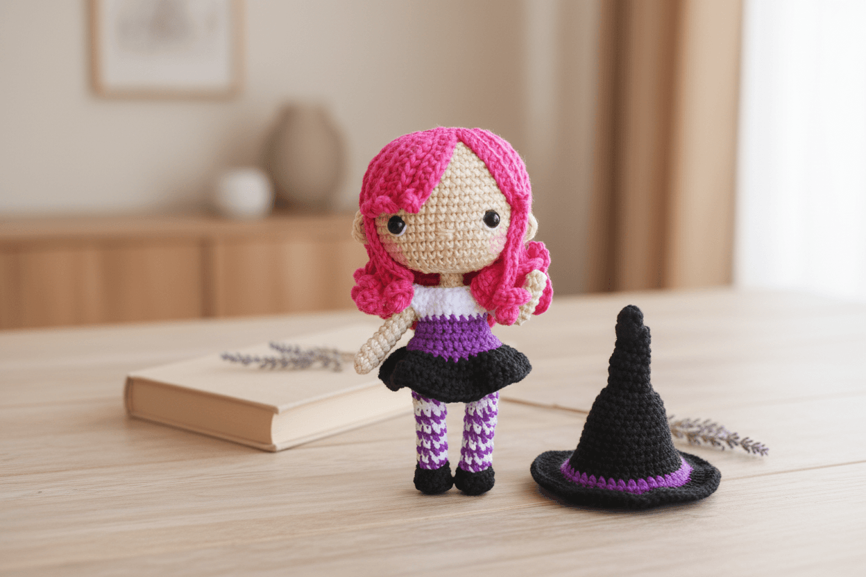 Cute Witch Doll Amigurumi Crochet Pattern