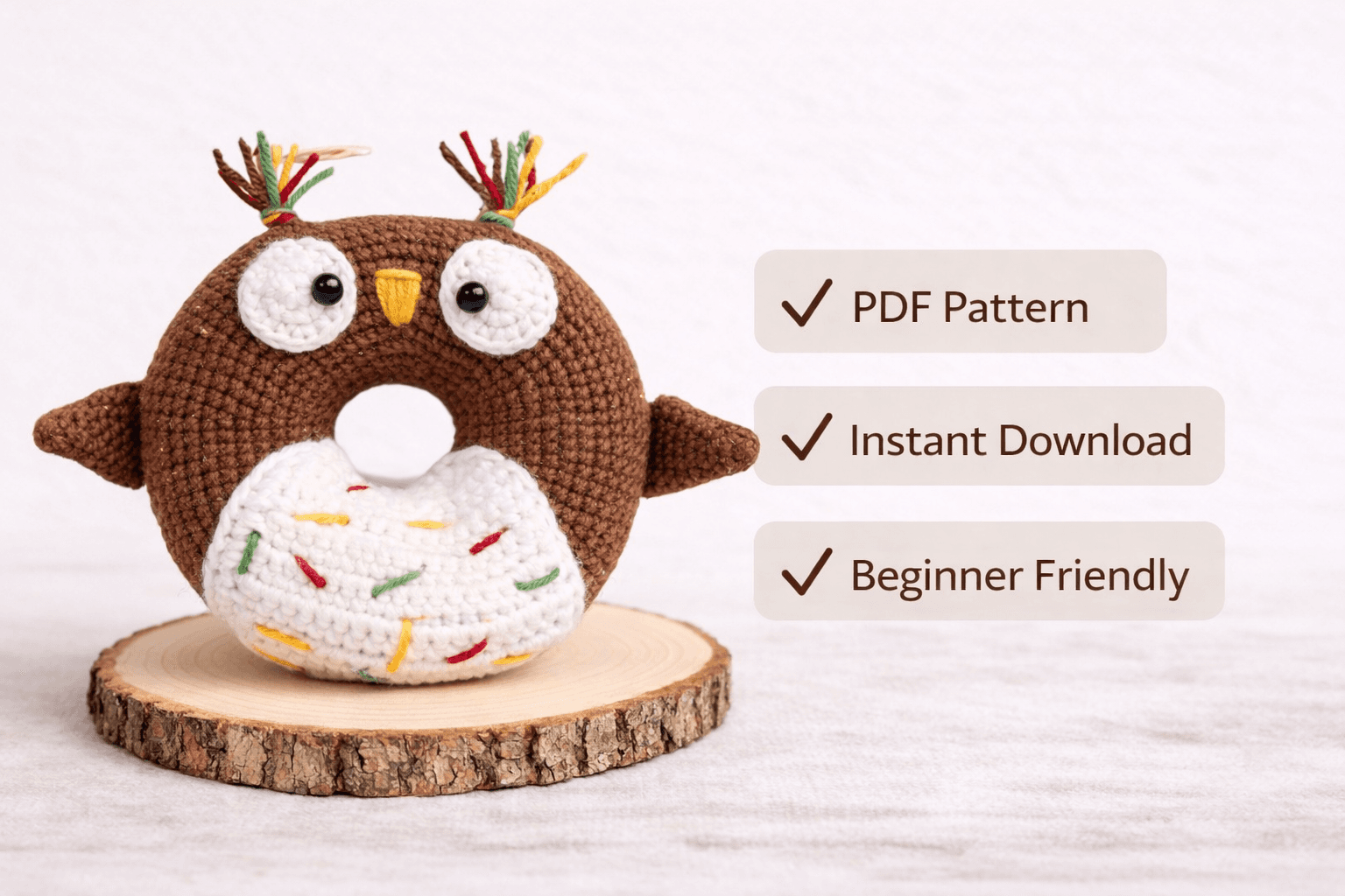 Owl Donut Crochet Pattern