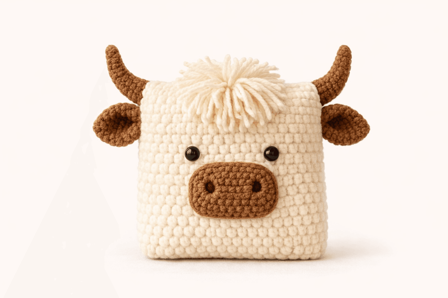 Highland Cow Pillow Crochet Pattern