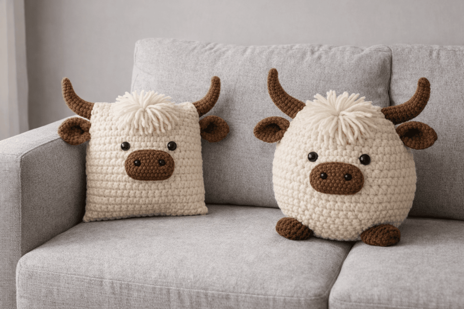 Cow Pillow Crochet Pattern Bundle