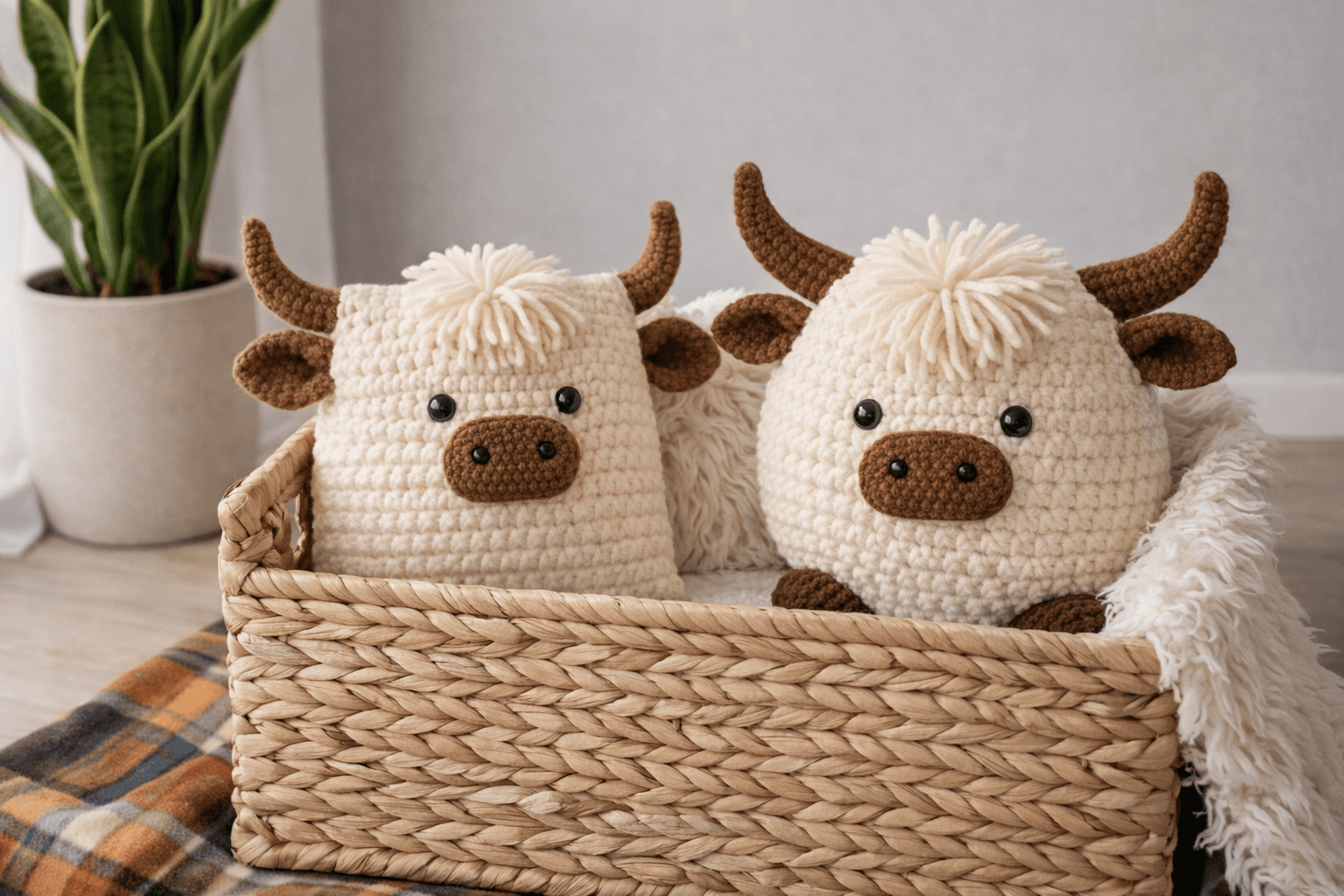 Cow Pillow Crochet Pattern Bundle