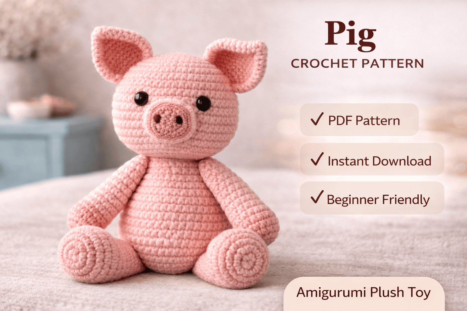 Pink Pig Crochet Pattern