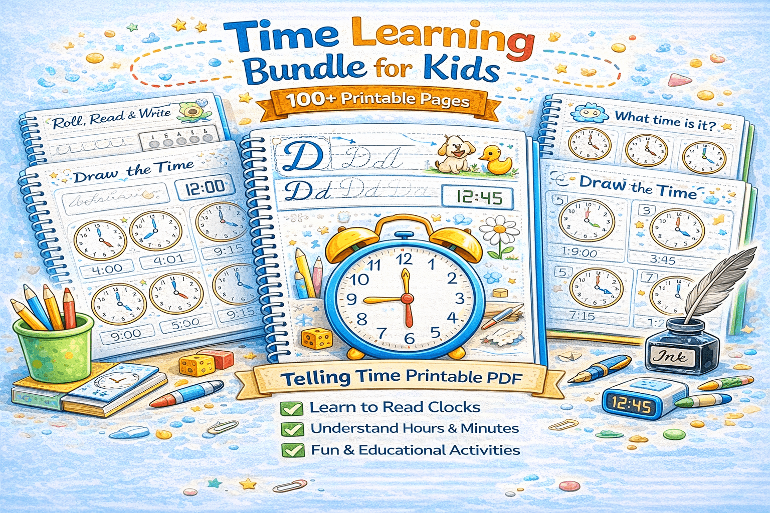 Apprendre l’Heure pour Enfants | Fiches Horloge PDF