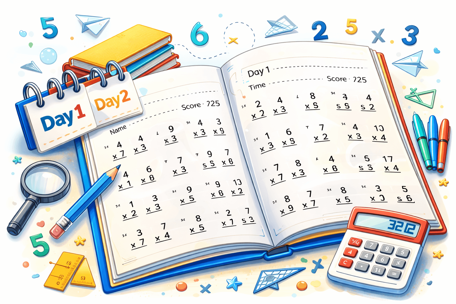 Cahier de Pratique de Multiplication sur 60 Jours PDF