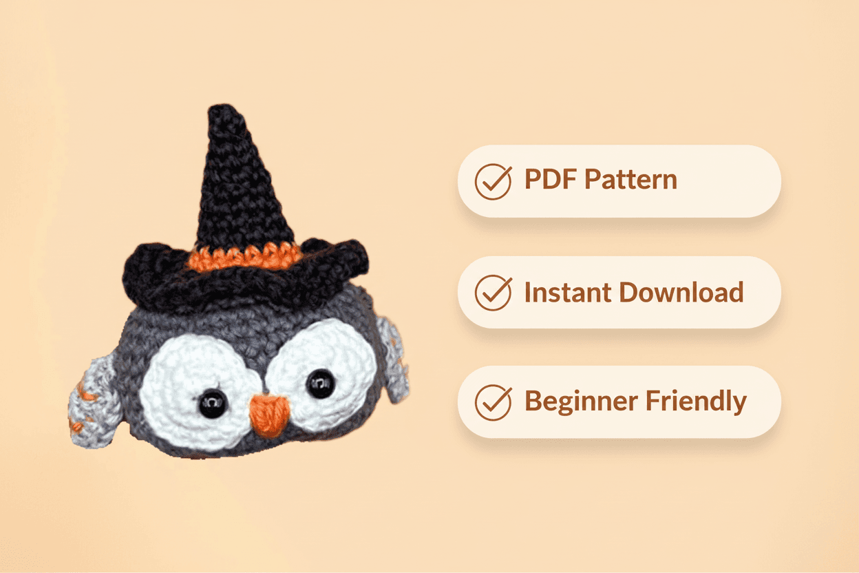 Owl Pumpkin Crochet Pattern