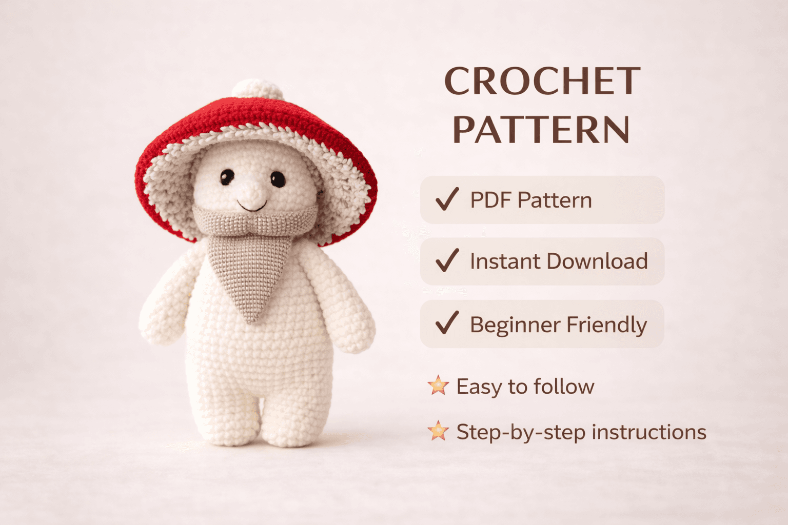 Mushroom Dad Crochet Pattern