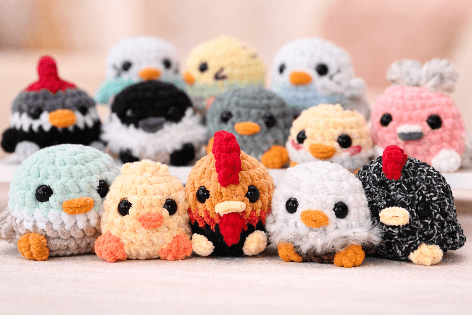 Dikişsiz Mini Kuş Amigurumi 3