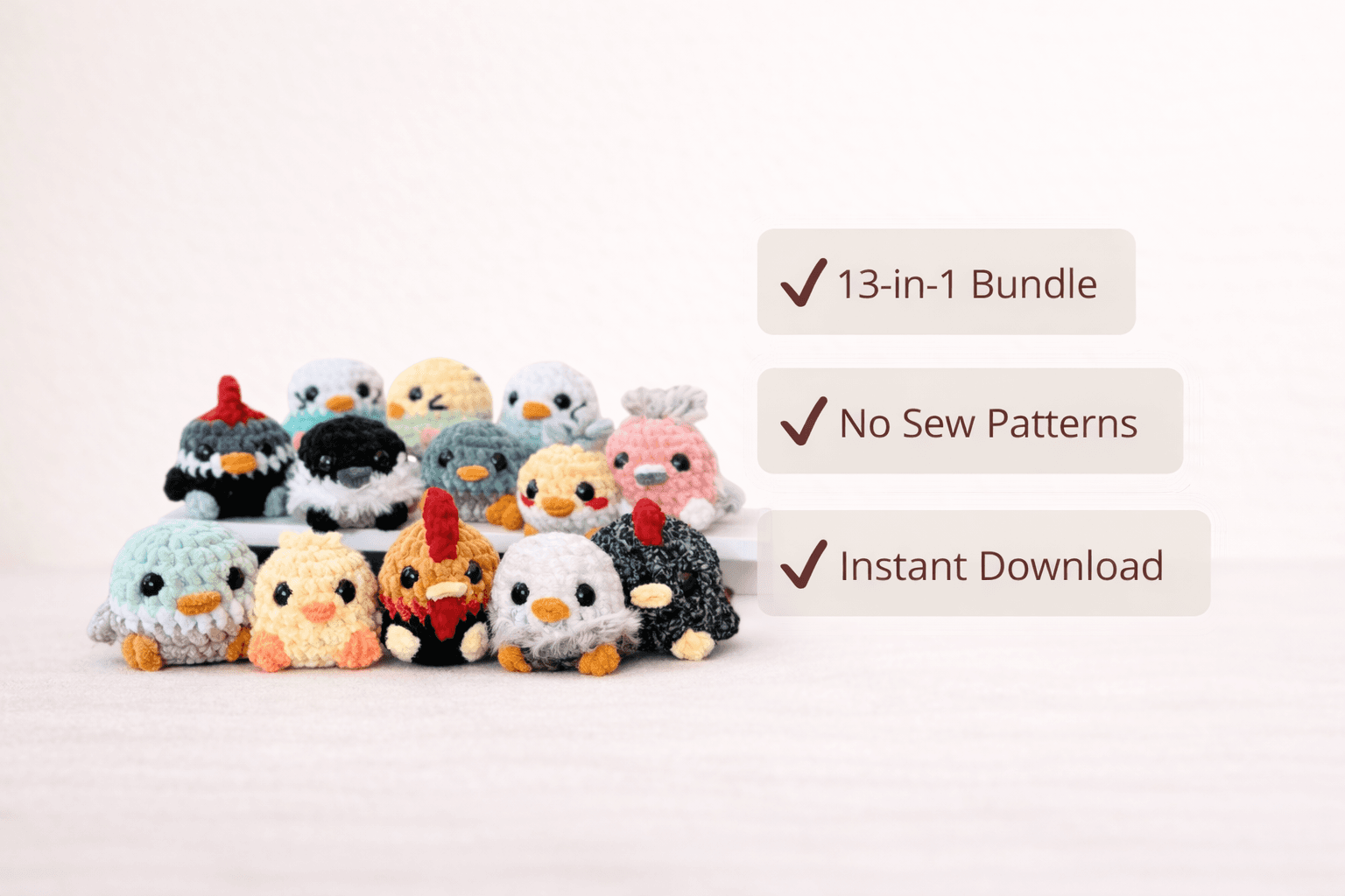 Dikişsiz Mini Kuş Amigurumi 4