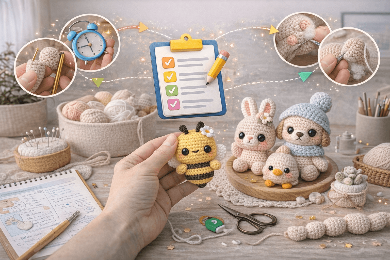 Praktische Tactieken en Tips voor Kleine en Snel Klaar te Maken Amigurumi-Modellen