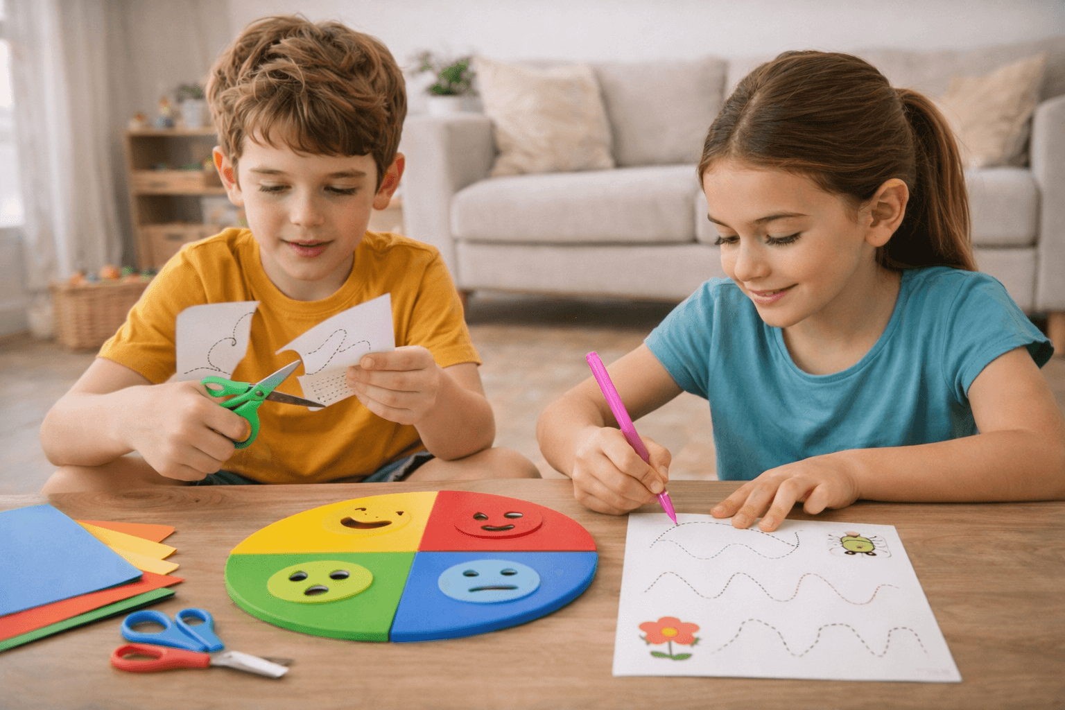 Een Leuke Manier om de Fijne Motoriek bij Kinderen te Ontwikkelen: Knippen met een Schaar en Overtrekactiviteiten