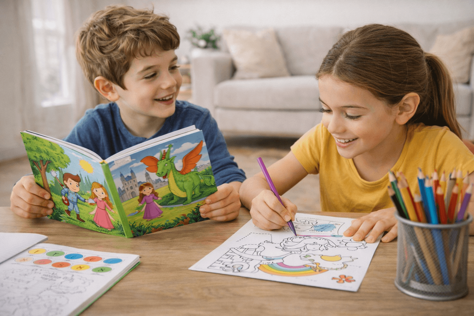 Korte Verhalen en Kleuractiviteiten om de Focus en Fantasie van Je Kind te Versterken