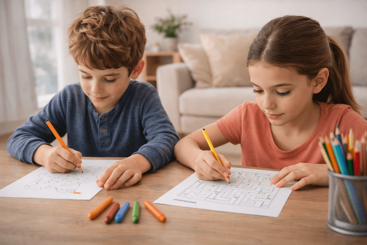 Focusvaardigheden in een Digitale Wereld: Papier-en-Potloodactiviteiten die de Concentratie van Kinderen Versterken