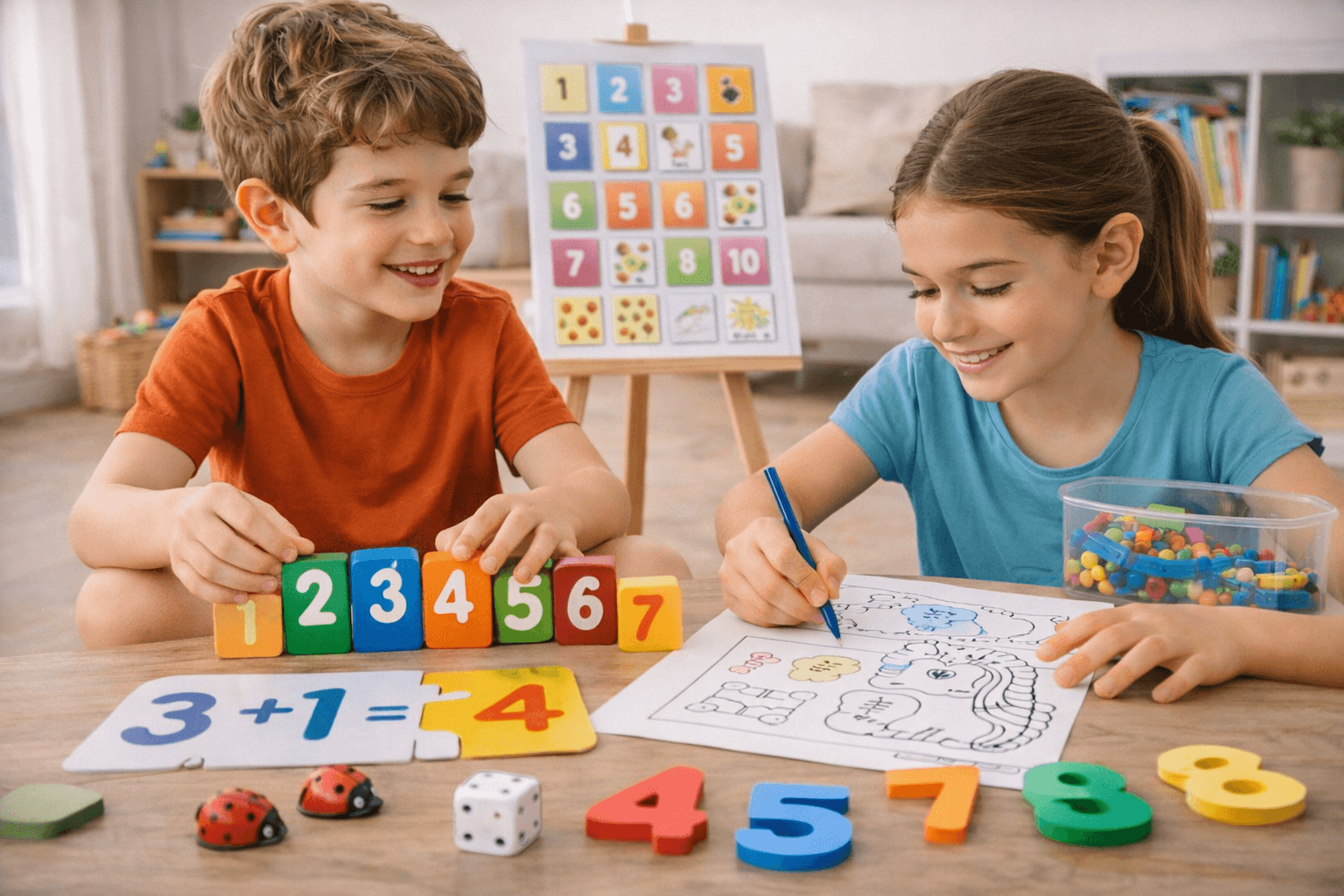 Thuisactiviteiten om het Getalbegrip bij Kinderen van 4-8 Jaar te Versterken