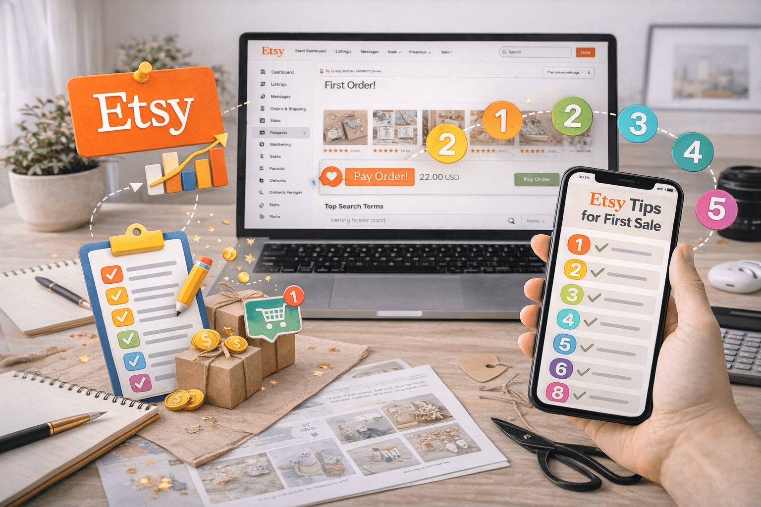 8 Praktische Tips voor Je Eerste Verkoop op Etsy (Voor Beginners)