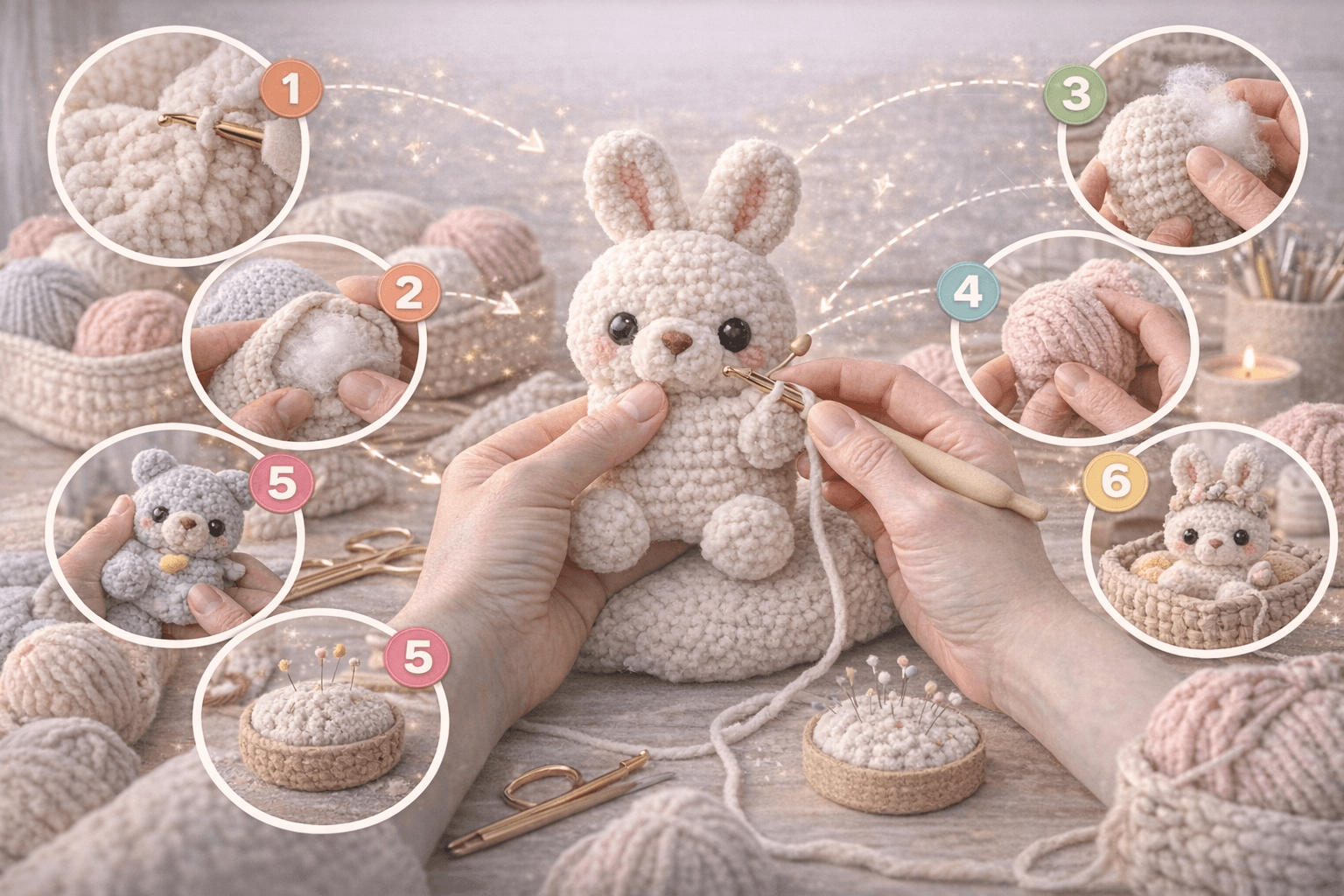 6 Belangrijke Punten bij het Haken van Amigurumi met Pluche en Chenille Garens